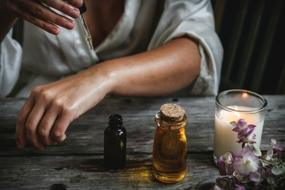 Wellness-Anwendung mit Pflegeöl